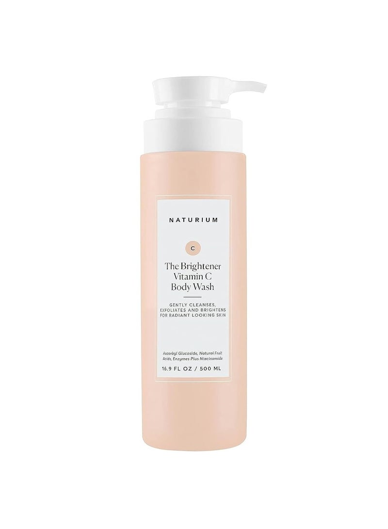 Naturium The Brightener Vitamin C Body Wash, Gentle Cleanser for Smoother-Looking Skin, Removes Dirt, Oil & Other Impurities, 16.9 oz