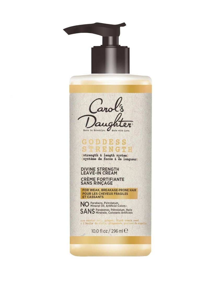 Carol's Daughter Strength Leave In Conditioner Cream, 10 Fl Oz - Strengthening and Moisturizing for Wavy, Curly Hair