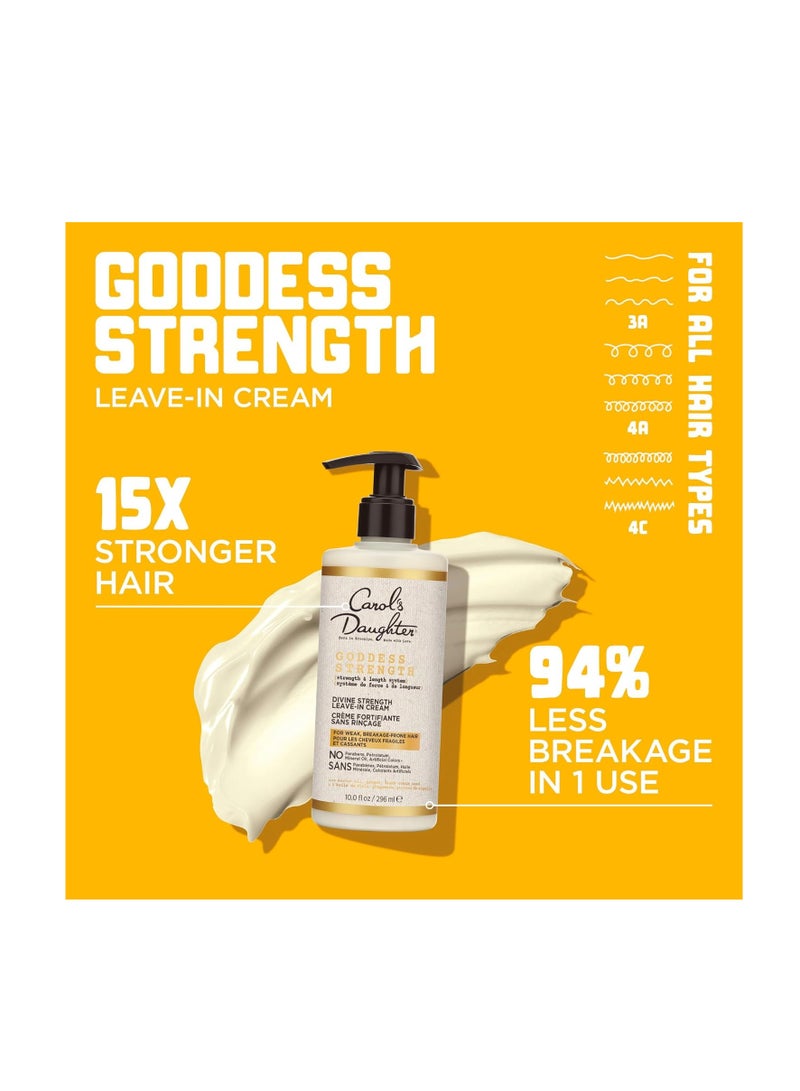 Carol's Daughter Strength Leave In Conditioner Cream, 10 Fl Oz - Strengthening and Moisturizing for Wavy, Curly Hair