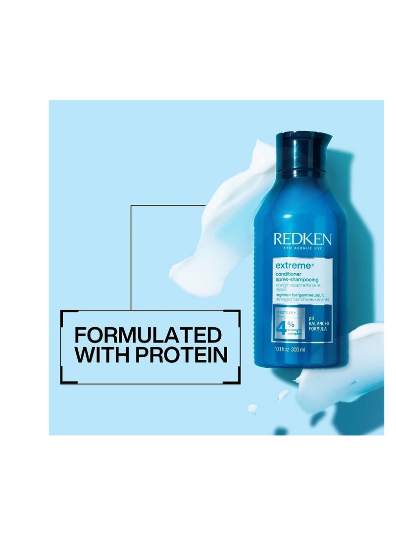 Redken Extreme Conditioner | Anti-Breakage & Protection for Damaged Hair | Strengthen and Fortify Hair | Infused With Proteins | For Weak, Brittle Hair