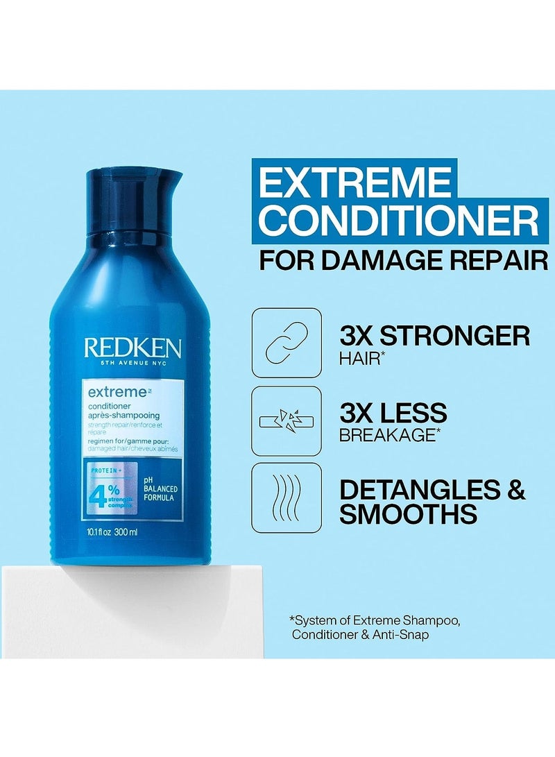 Redken Extreme Conditioner | Anti-Breakage & Protection for Damaged Hair | Strengthen and Fortify Hair | Infused With Proteins | For Weak, Brittle Hair