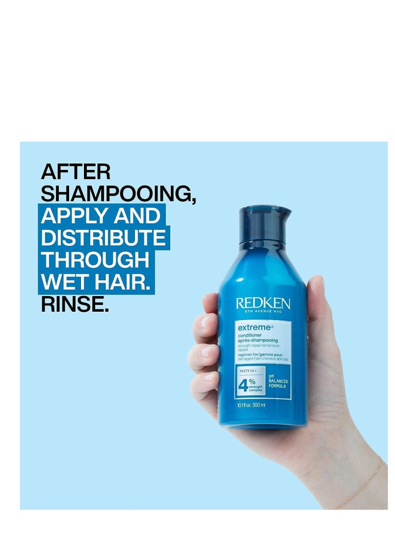 Redken Extreme Conditioner | Anti-Breakage & Protection for Damaged Hair | Strengthen and Fortify Hair | Infused With Proteins | For Weak, Brittle Hair