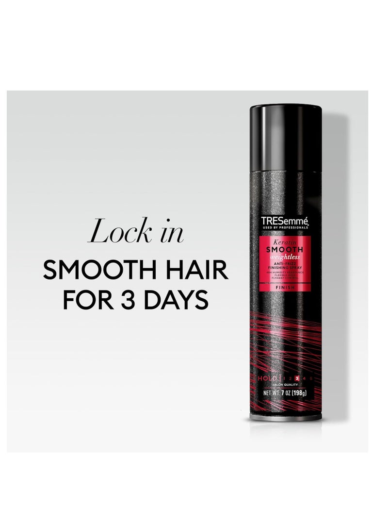 TRESemmé Anti-Frizz Finishing Spray Keratin Smooth for a Flexible Hold, Weightless, 7 Fl Oz