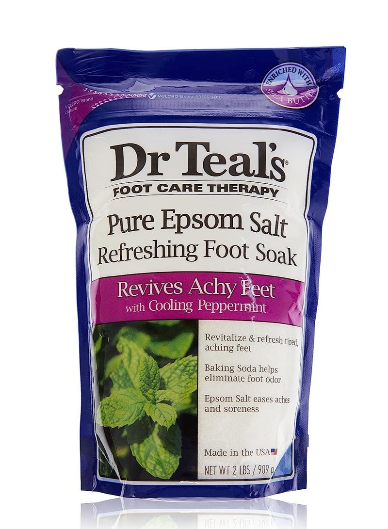 Pure Epsom Salt Foot Soak with Cooling Peppermint 909g