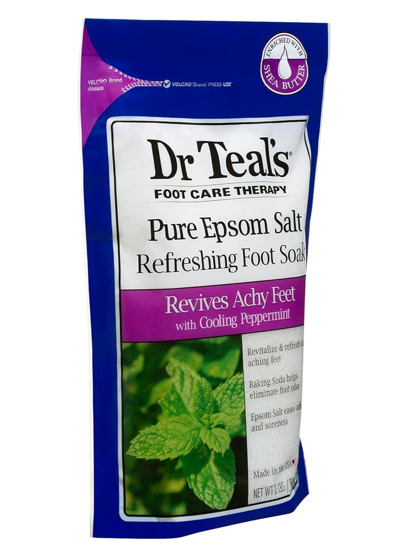 Pure Epsom Salt Foot Soak with Cooling Peppermint 909g