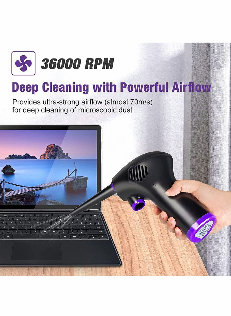 Cordless Air Duster for Electronics and Home Cleaning, Ideal Keyboard and Sofa Cleaner, Eco-Friendly Alternative to Canned Air