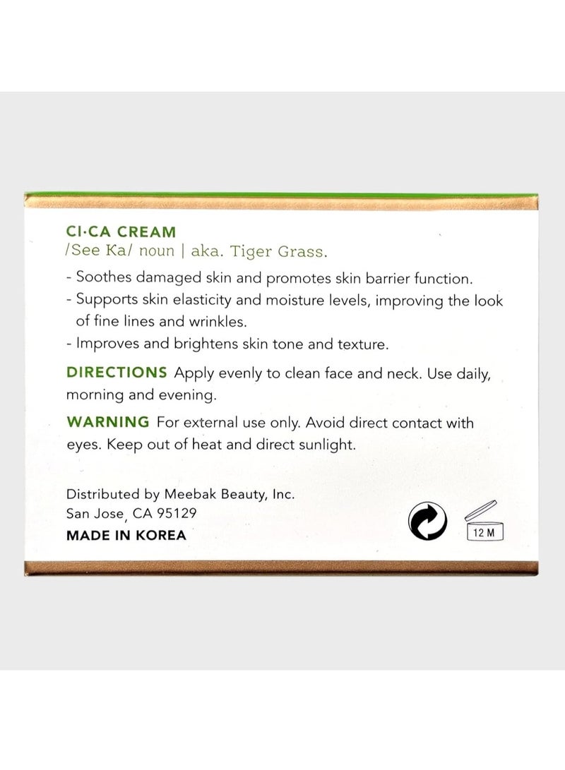 Korean Face Moisturizer for Women, Natural Cica Cream Anti-Aging, Anti-Wrinkles 1.68 fl.oz