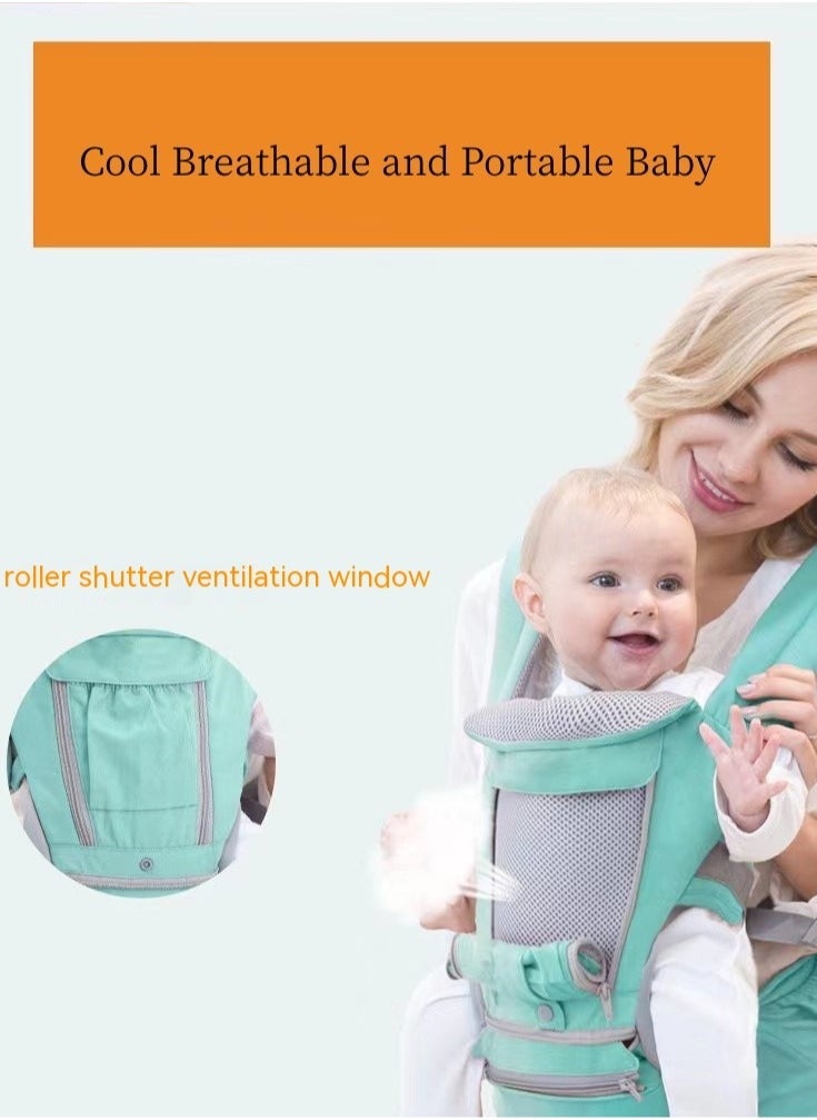 4-In-1 Soft Ergonomic Convertible Front And Back Face-In And Face-Out Carry Sling, 0 - 36 Months, 7 - 45 Lbs, Green