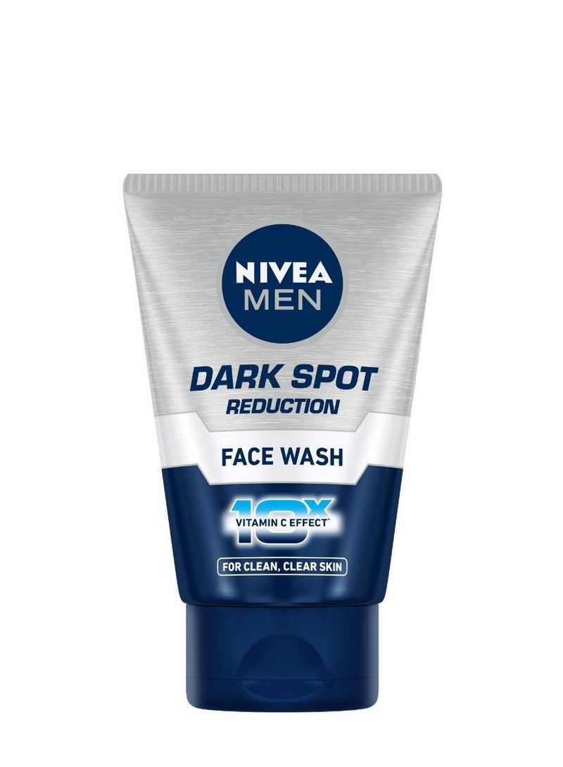 NIVEA MEN Dark Spot Reduction Face Wash 100 g (Pack of 3)| With Ginko and Ginseng Extracts for Clean, Healthy and Clear Skin 10 X Vitamin C Effect for Radiant Skin For Dark Spot Reduction