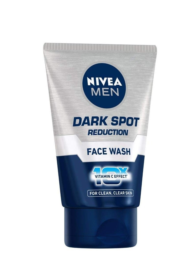 NIVEA MEN Dark Spot Reduction Face Wash 100 g (Pack of 3)| With Ginko and Ginseng Extracts for Clean, Healthy and Clear Skin 10 X Vitamin C Effect for Radiant Skin For Dark Spot Reduction