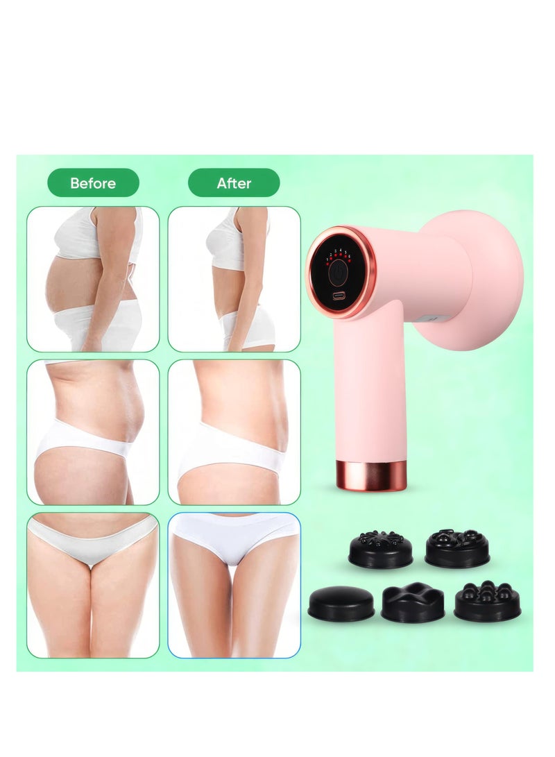 Powerful Deep Rolling Massager, 5 in 1 Body Sculpting Machine, Cordless Body Cellulite Remover, Fatigue Relief Massager, Customizable Speed Settings, for Belly, Waist, Arm, Hip and Leg Fat