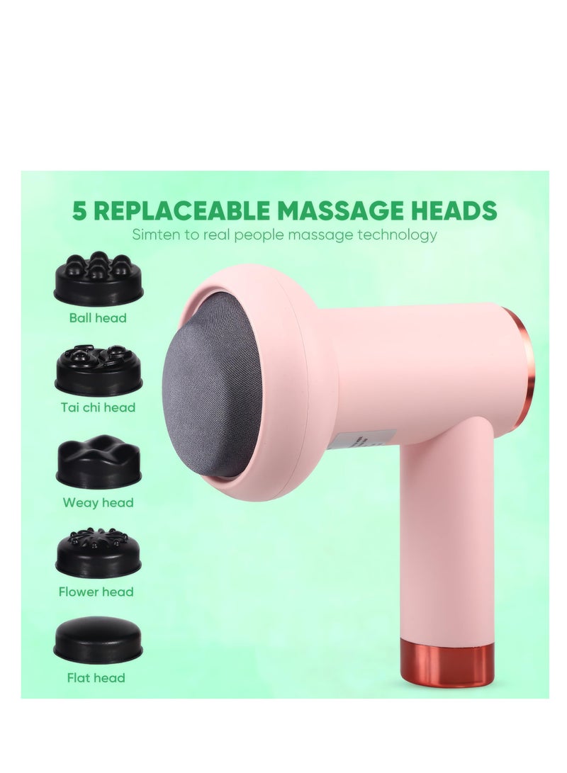 Powerful Deep Rolling Massager, 5 in 1 Body Sculpting Machine, Cordless Body Cellulite Remover, Fatigue Relief Massager, Customizable Speed Settings, for Belly, Waist, Arm, Hip and Leg Fat