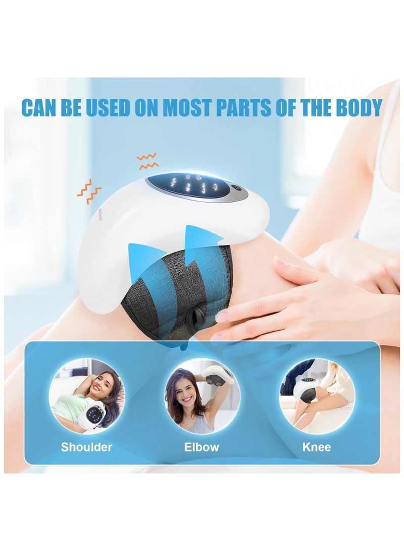 Knee Massager, Cordless Knee Massager with Multi-Function Screen, Physical Heating and Vibration Function, Best Gift for A Comforting Massage 2000Mah