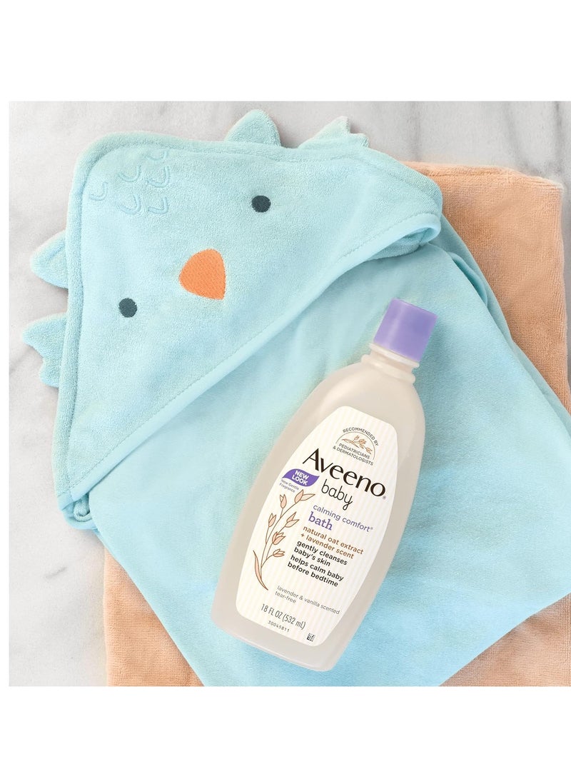 AVEENO BABY Calming Comfort Bath with Relaxing Lavender & Vanilla Scents, Hypoallergenic & Tear-Free Formula, Paraben- & Phthalate-Free, 18 Fl Oz (Pack of 1)