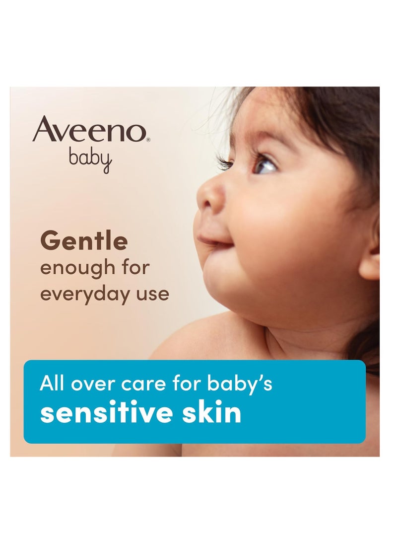 Aveeno Baby Sensitive Skin Bubble Bath with Oat Extract, Gently Cleanses and Leaves Skin Feeling Hydrated, Tear-Free Formula, Hypoallergenic, Paraben-, Phthalate-, Soap- & Dye-Free, 19.2 fl. Oz