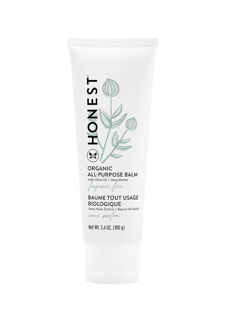 The Honest Company Organic All Purpose Balm | Gentle for Baby | Soothes + Moisturizes | Plant-Based + Hypoallergenic | 3.4 oz