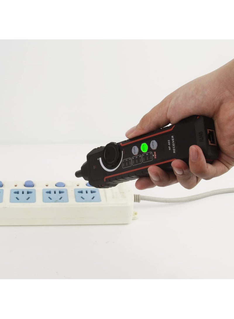 Line Finder, Network Wire Tracker, RJ11 RJ45 Network Cable Tester, Multifunction Anti-Interference Ethernet Cable Finder for Network Cable, Telephone Line, Neutral Wire and Live Wire
