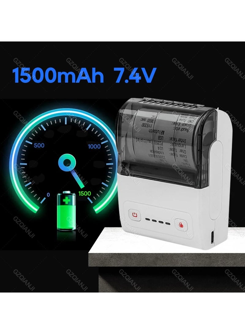 58MM Thermal Printer Portable Seven Star Color Handheld Wireless Bluetooth Takeaway Ticket Award Insect Printer