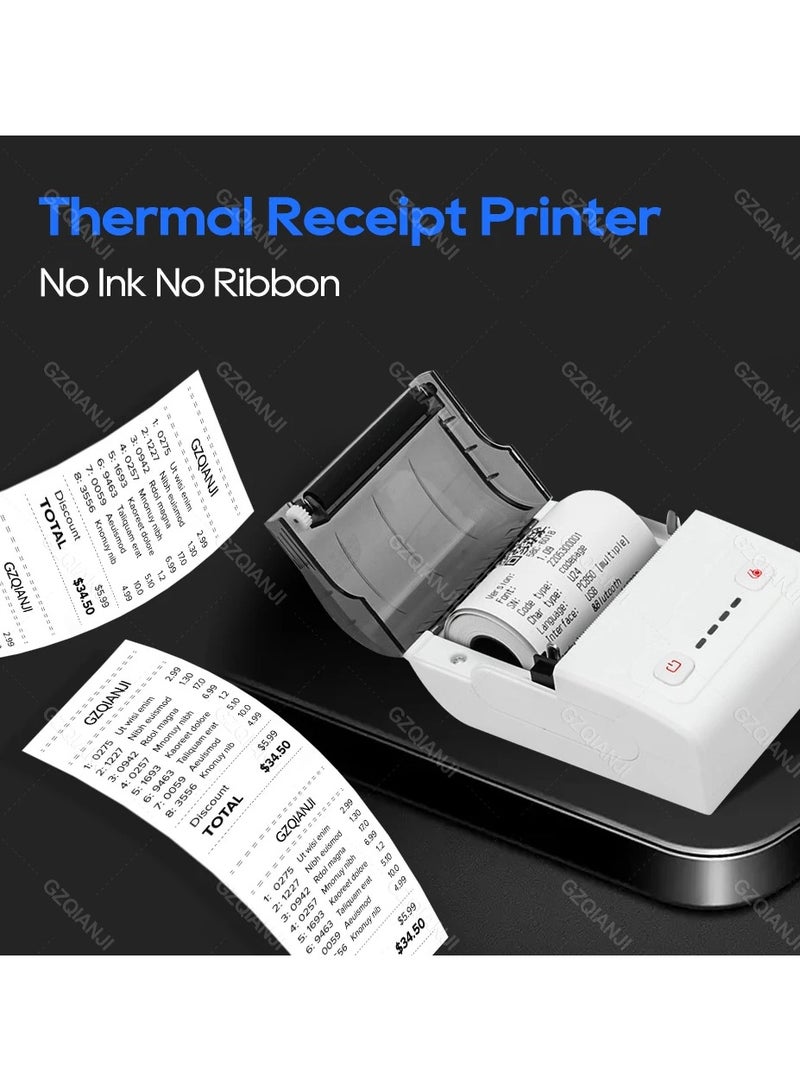 58MM Thermal Printer Portable Seven Star Color Handheld Wireless Bluetooth Takeaway Ticket Award Insect Printer