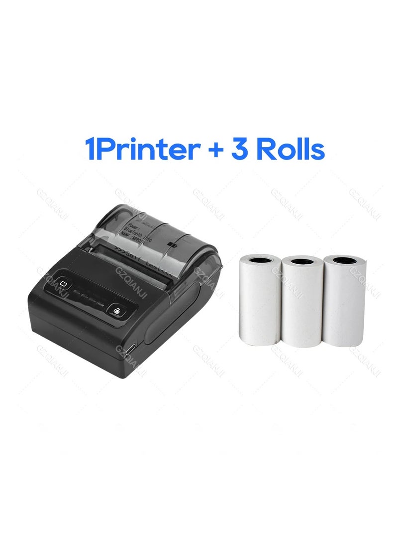 58MM Thermal Printer Portable Seven Star Color Handheld Wireless Bluetooth Takeaway Ticket Award Insect Printer