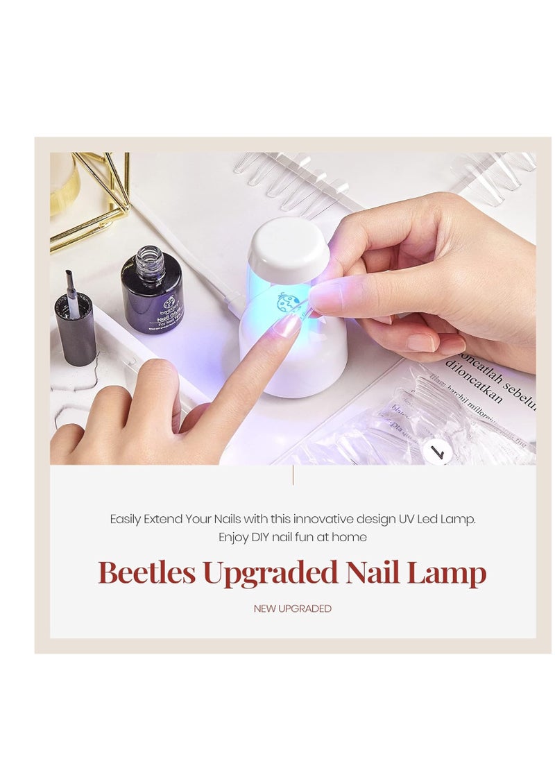 Beetles Mini Uv Light for Gel Nails Flash Curing Innovative with Smart Sensor for Easy and Fast Extension System, Portable Manicure Uv Led Light for Gel Nail Polish DIY Nail Art