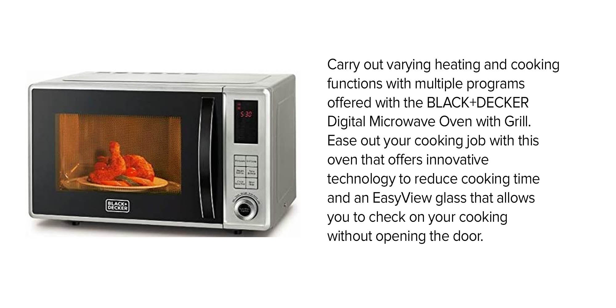 Digital Microwave Oven With Grill 800W 23 L MZ2310PG-B5 Silver/Black