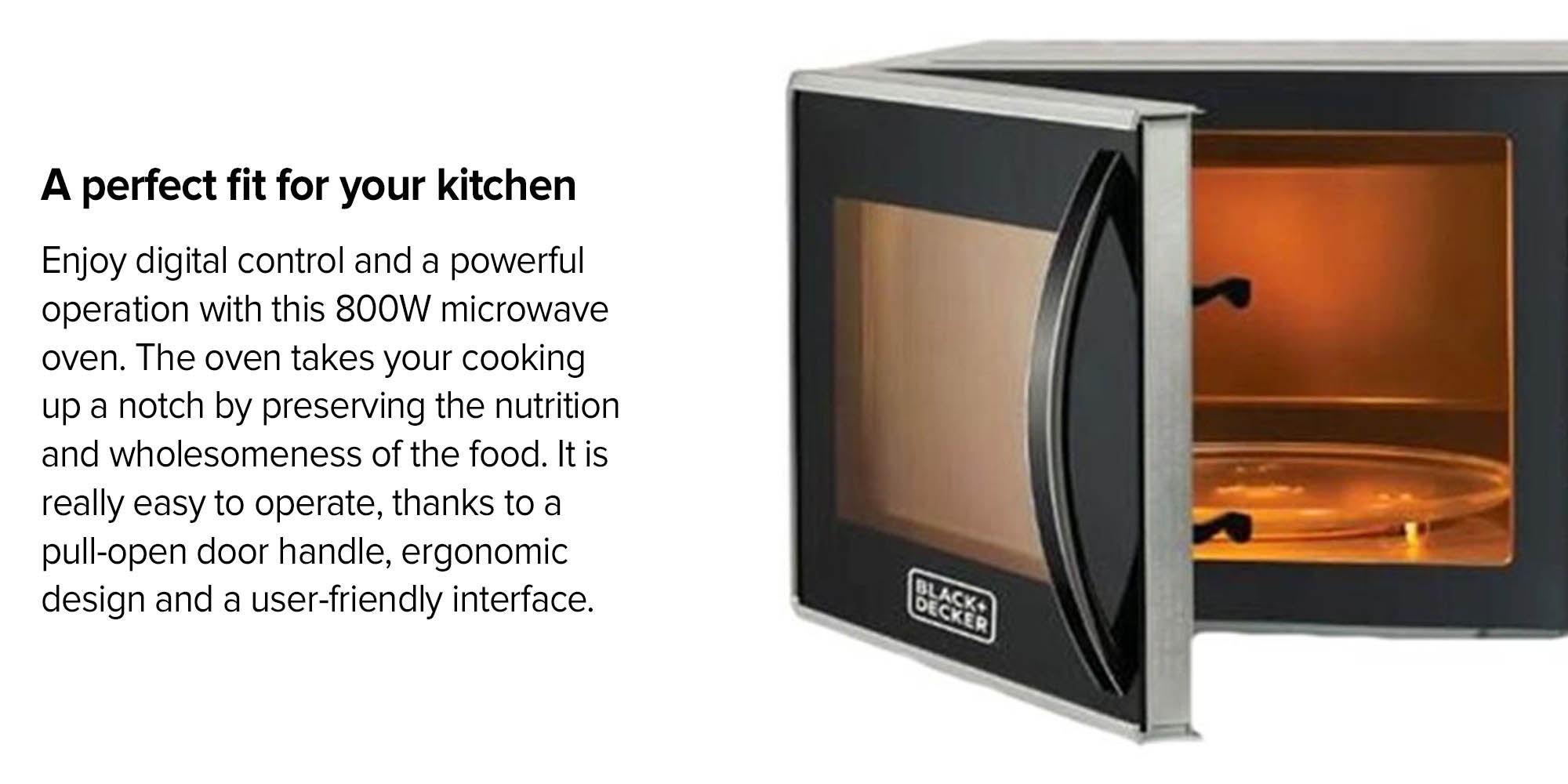 Digital Microwave Oven With Grill 800W 23 L MZ2310PG-B5 Silver/Black