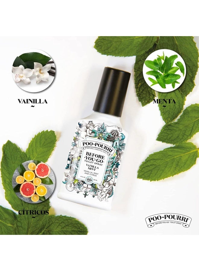 Poo Pourri Before You Go Toilet Spray 4 Oz Bottle Vanilla Mint Scent