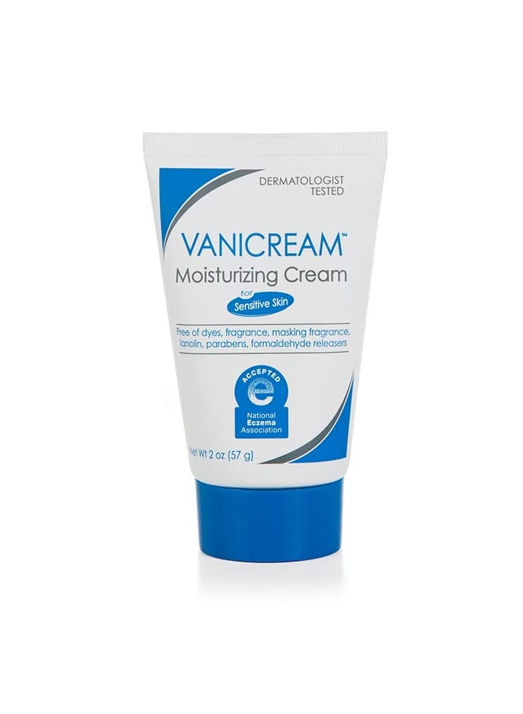 Vanicream Moisturizing Skin Cream Tube for Sensitive Skin, Soothes Red, Irritated, Cracked or Itchy Skin, Dye Free, Fragrance Free, Preservative Free, Dermatologist Tested, 2 Ounce (Pack of 1)