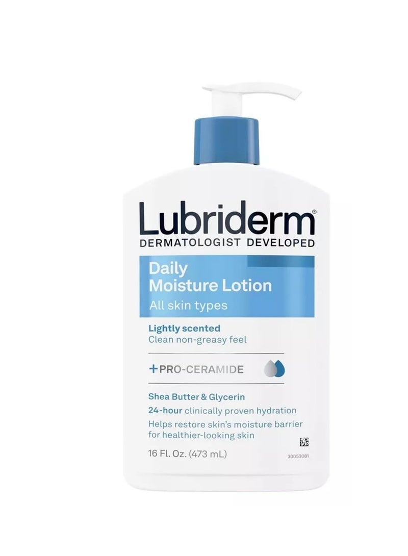 Lubriderm Daily Moisture Hydrating Body and Hand Lotion with Vitamin B5, Non-Greasy, 16 fl Oz, Package may vary