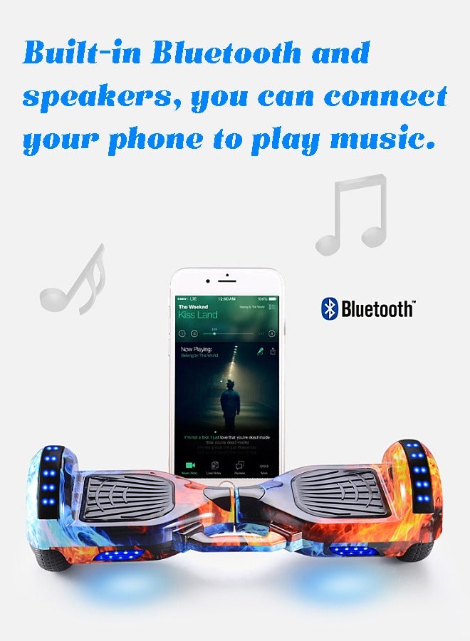 Kid Smart Scooter - Hoverboard - Two-Wheel Self Balancing - Electric Scooter with Light and Bluetooth Speaker - 7 inch - Children Gift - Sport Toy