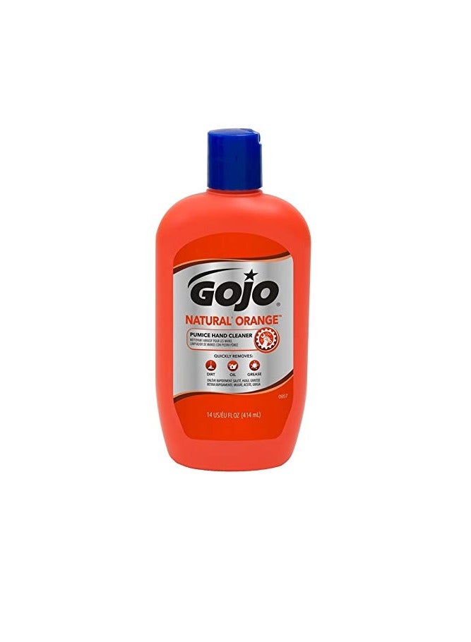 Gojo 957 Natural Orange Pumice Hand Cleaner - 14 oz. - 3 Pack