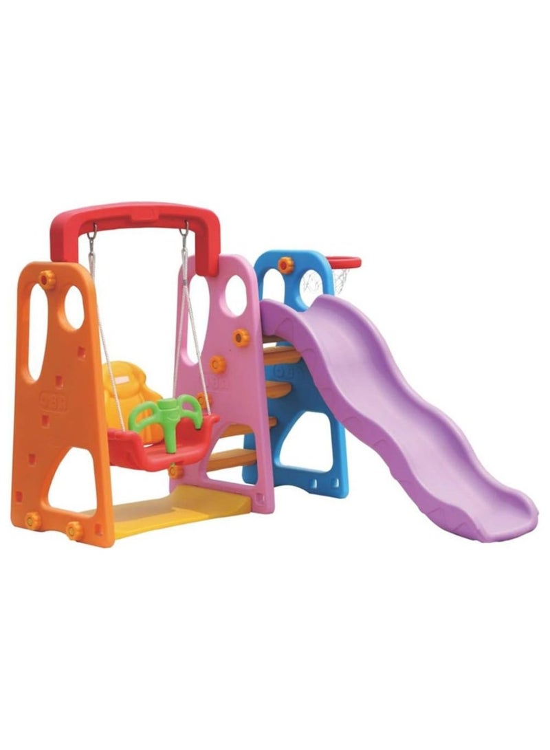 Swing And Slide With Basket Hoop Toy Set