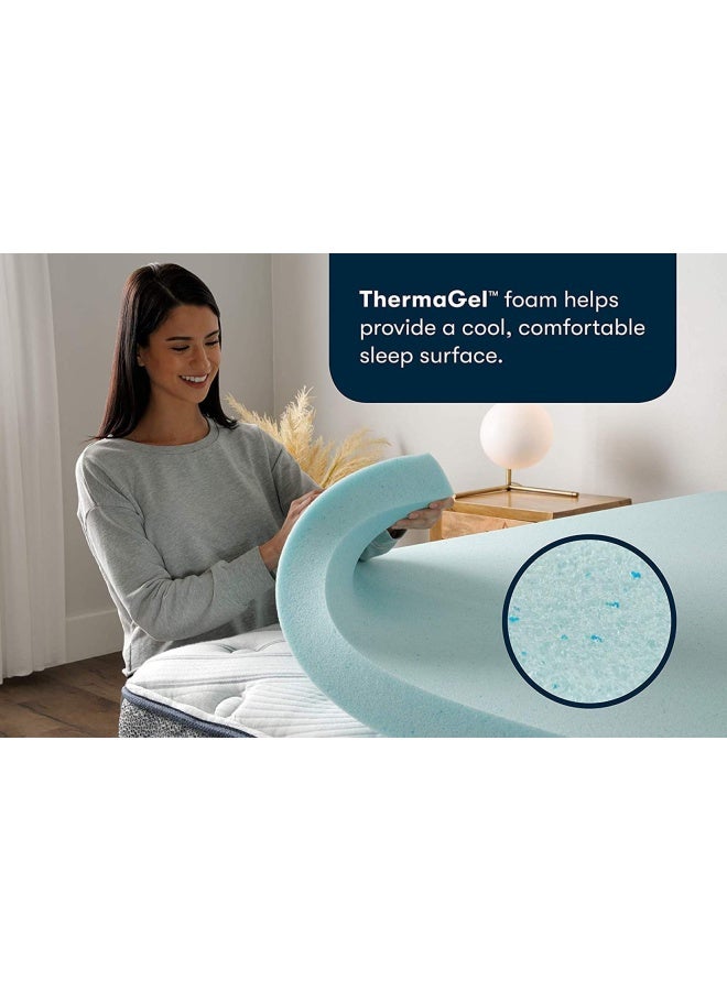 Thermagel Memory Foam Mattress Topper  King  Blue