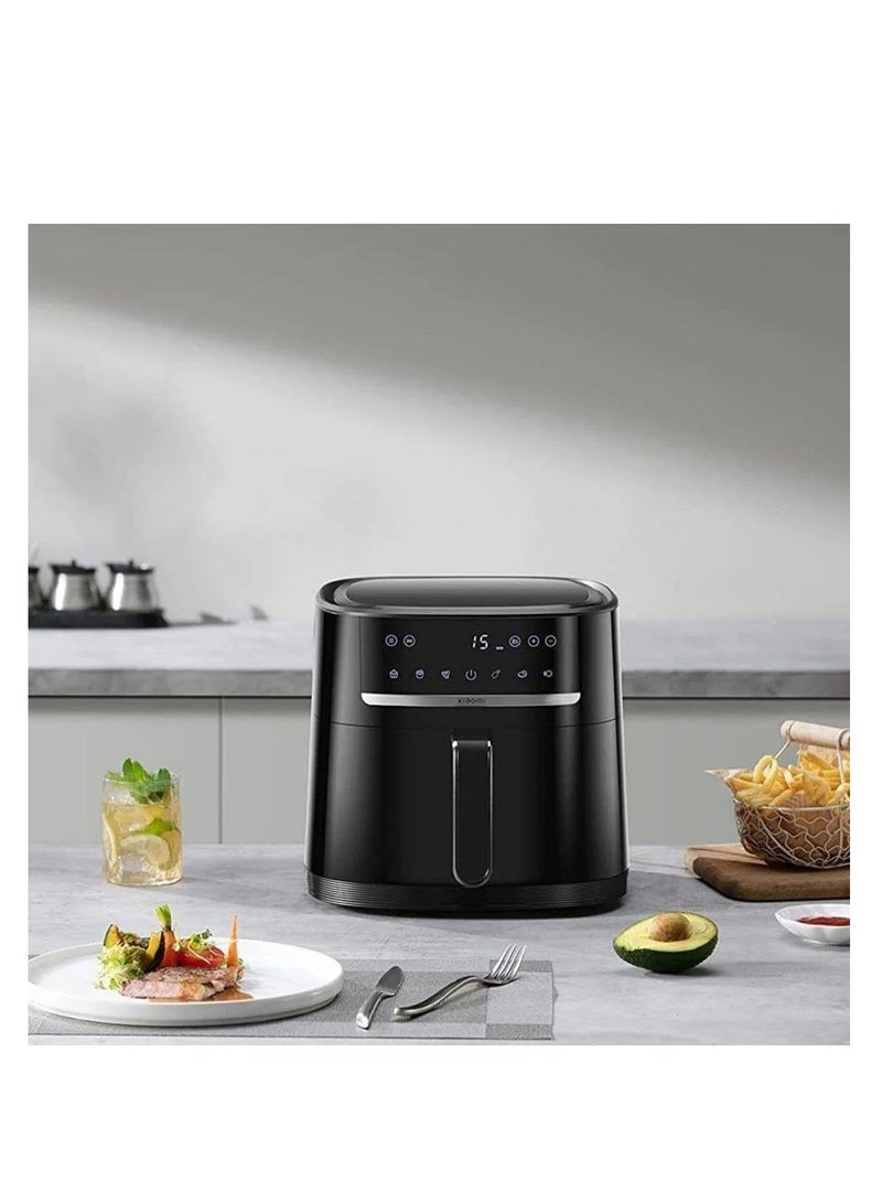 Air Fryer 6L, XXL Hot Air Fryer, 40°-200° Adjustable, 360° Hot Air Circulation, 6 Programmes, Frying Without Oil 6 L 1500 W MAF08 black