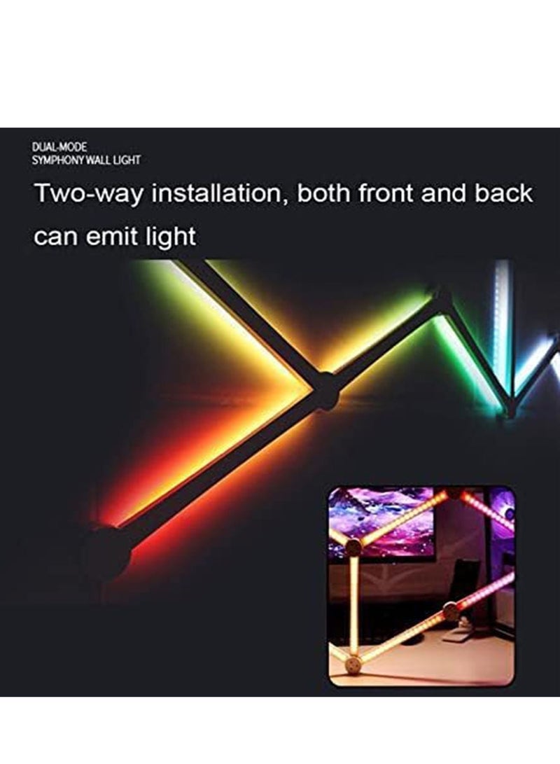 WiFi LED Wall Lights Color Dimmable Smart Music Sync Rhythm APP Intelligent Control RGB Atmosphere Light Black