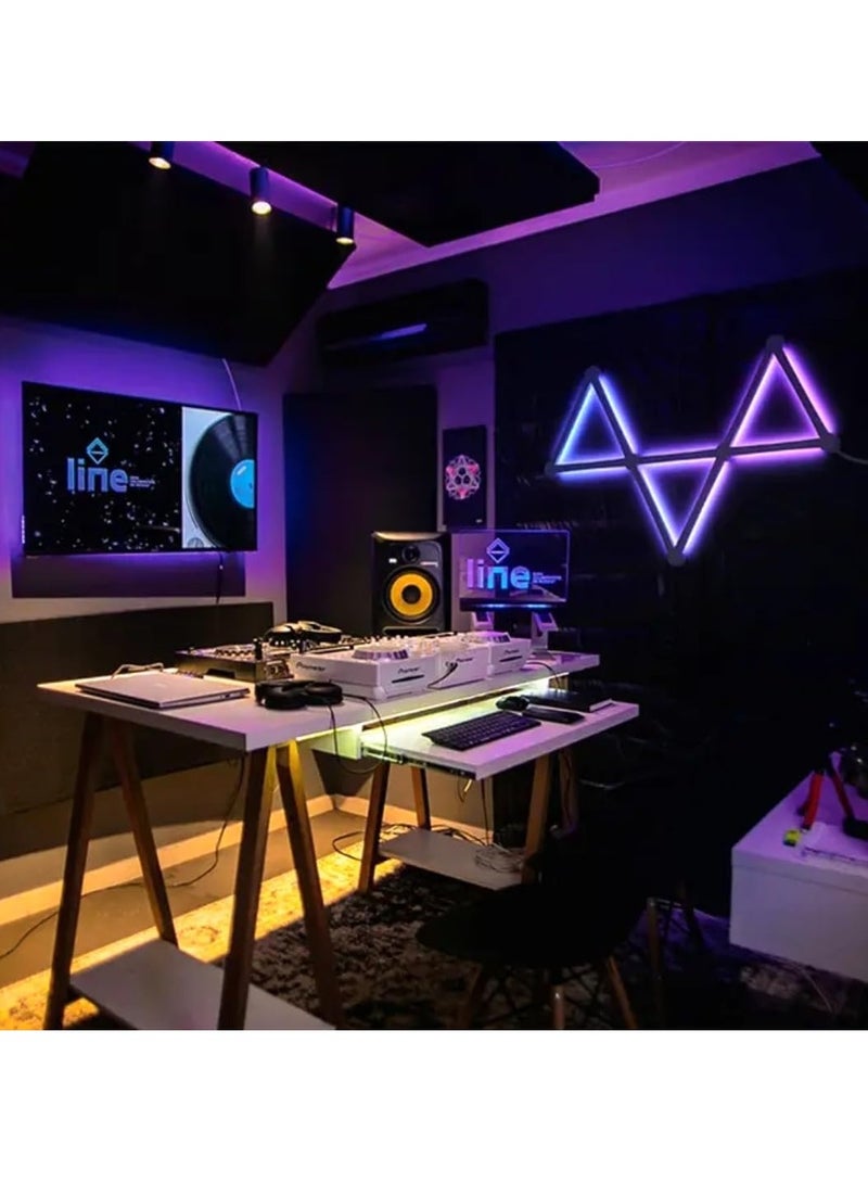 WiFi LED Wall Lights Color Dimmable Smart Music Sync Rhythm APP Intelligent Control RGB Atmosphere Light Black