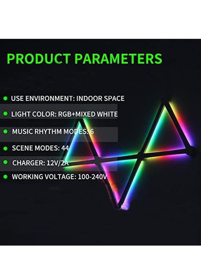 WiFi LED Wall Lights Color Dimmable Smart Music Sync Rhythm APP Intelligent Control RGB Atmosphere Light Black
