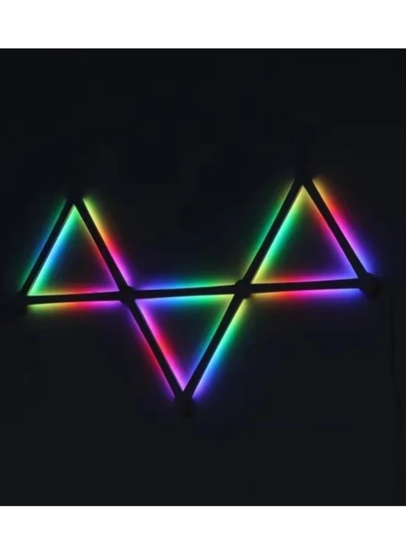 WiFi LED Wall Lights Color Dimmable Smart Music Sync Rhythm APP Intelligent Control RGB Atmosphere Light Black