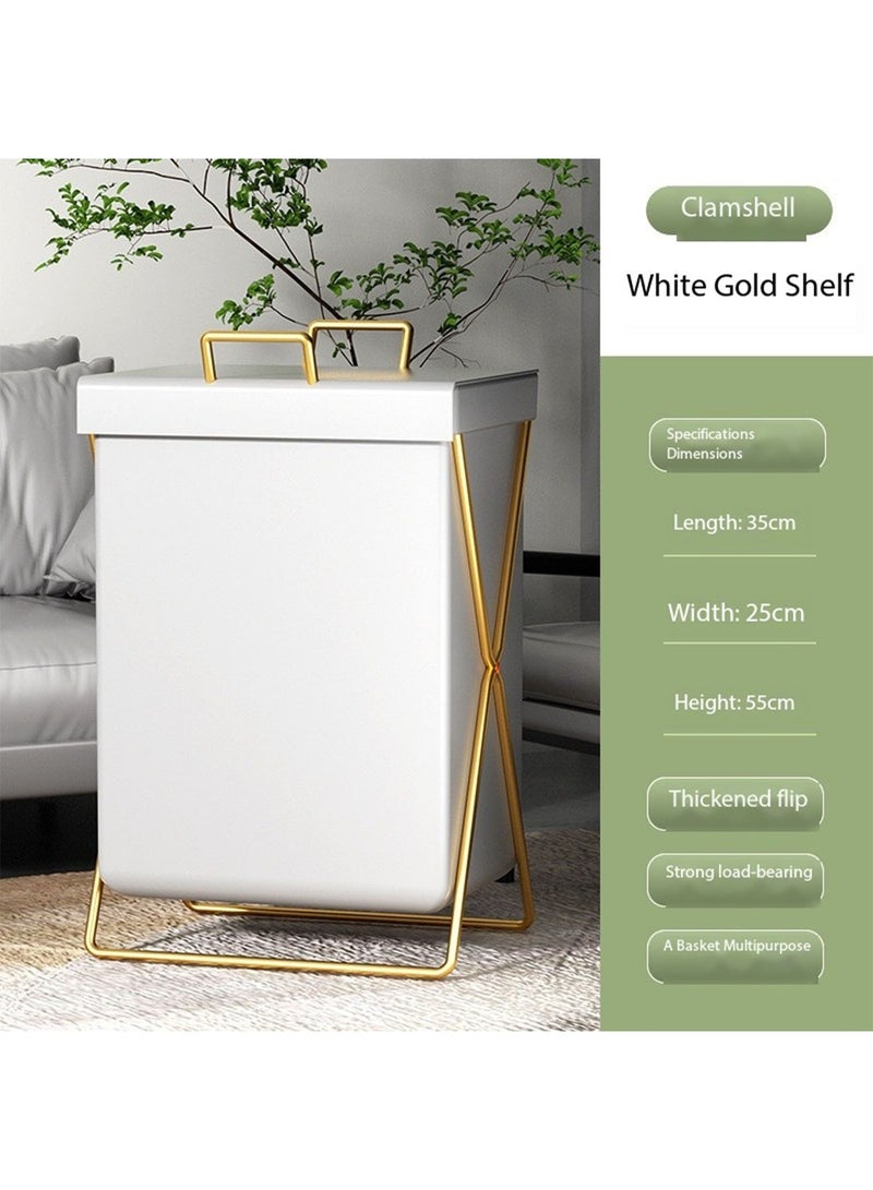 Laundry Cloth Basket Stylish Storage Box Dust and Waterproof Portable Basket