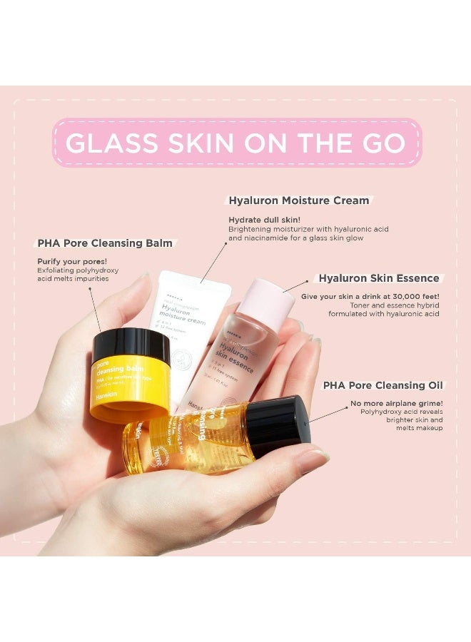 Hanskin Glass Skin On The Go Kit - Combo Of 4 - 85Ml