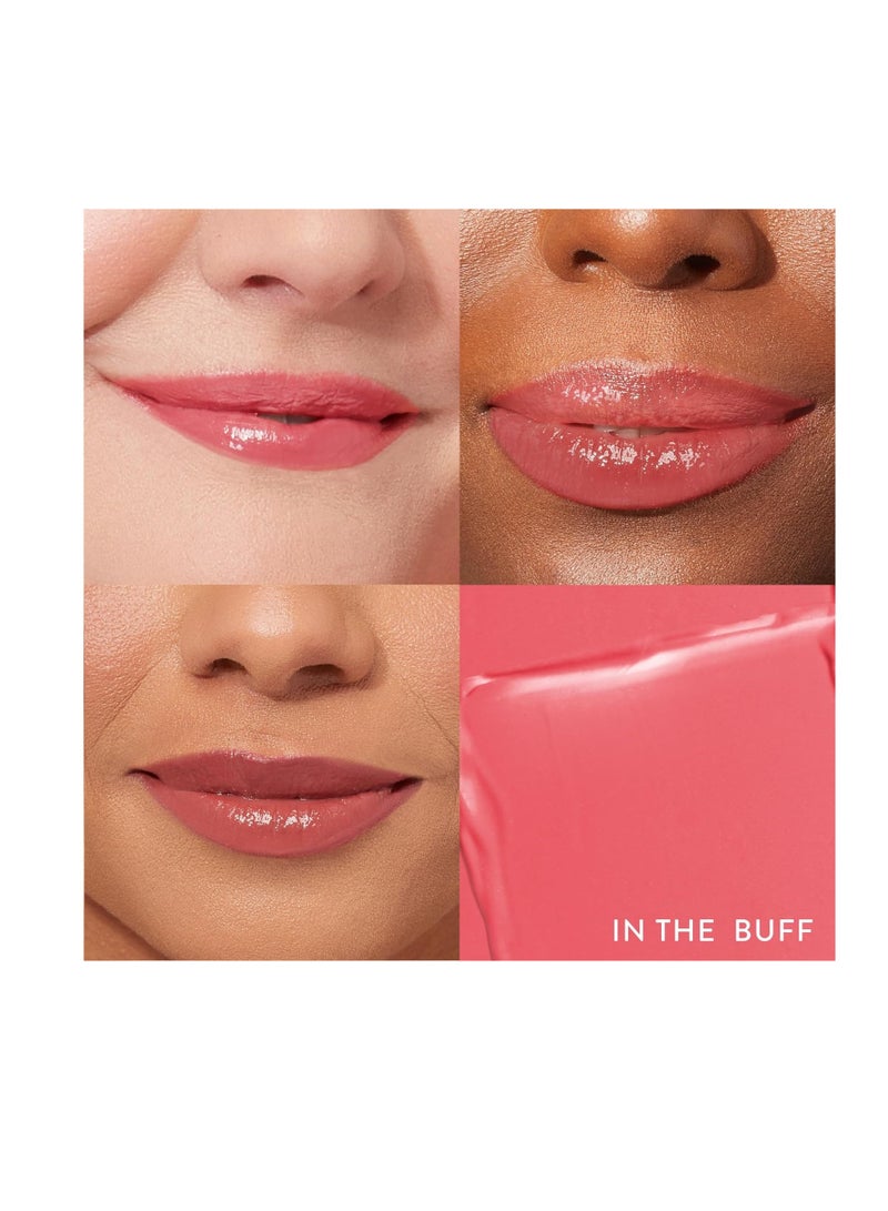 LAURA GELLER NEW YORK Jelly Balm Moisturizing Tinted Lip Balm - In the Buff - Hydrating Vitamin E - Semi-Shine Finish