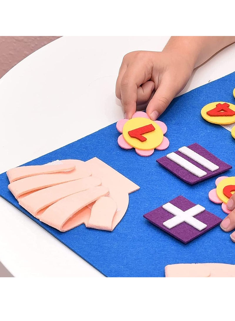 Felt Board Finger Numbers Counting Toy, Math Numbers Teaching Learning Educational Sensory Toys, Early Learning Play Kit Wall Hanging Gift forToddlers Kids,early education toys felt figures