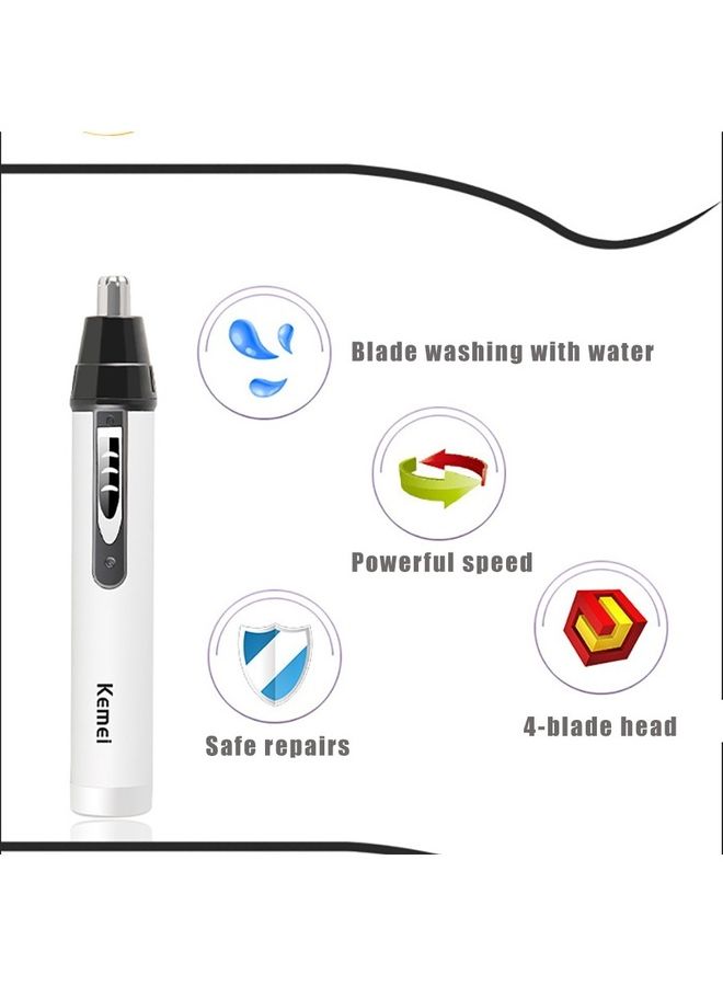 Professional USB Rechargeable Painless Mens Electric Nose Hair Trimmer 4 In 1 Lightweight Waterproof