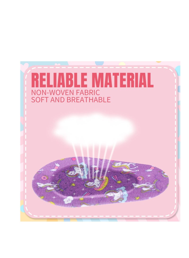 Adhesive Eye Patches, 60 Pcs Kids Girls Eye Patches Toddler, Eye Patches Bulk, Eye Patch Fabric Breathable, Fun Cute Designs Cotton Adhesive Bandages, for Kids Light Blocking 6 Styles