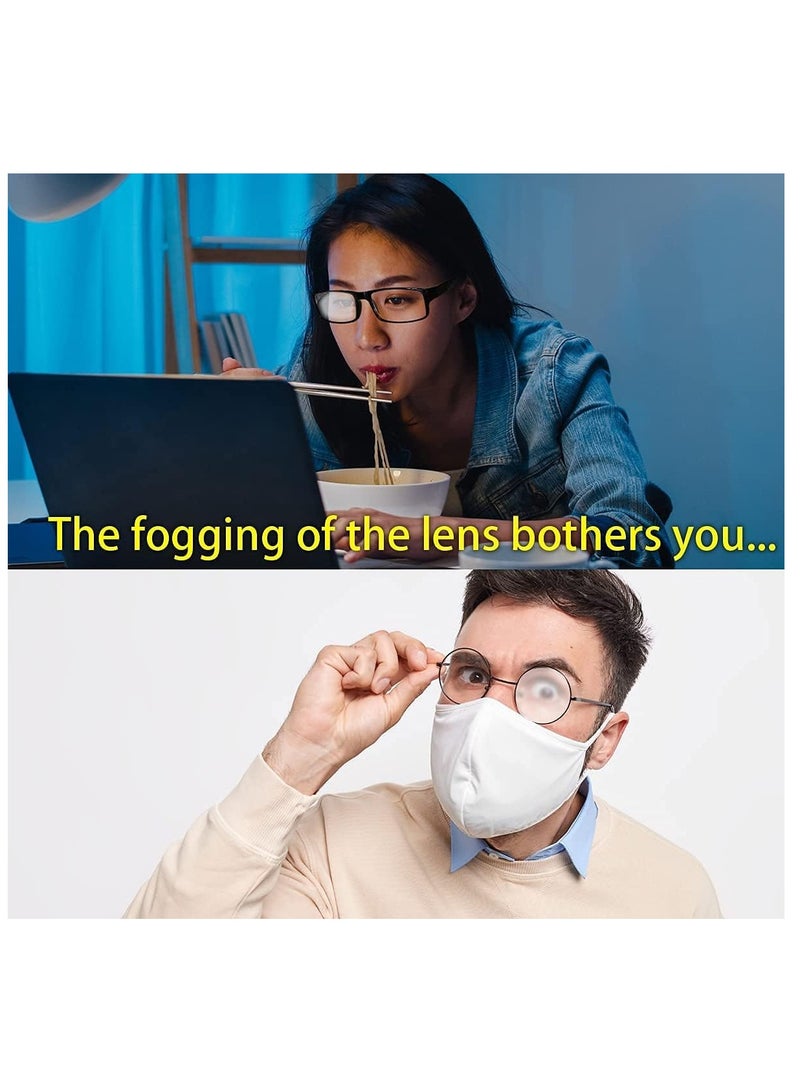 2pcs Anti-Fog Cloth for Glasses and Goggles Nano Cleaning Wipes, 5.9