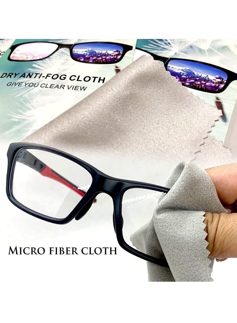 2pcs Anti-Fog Cloth for Glasses and Goggles Nano Cleaning Wipes, 5.9