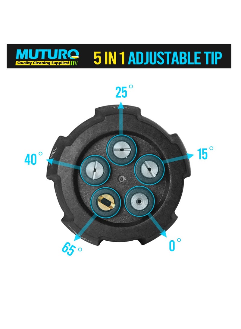 Pressure Washer Spray Nozzle, 5-in-1 Quick Changeover, Power washer tip with 1/4