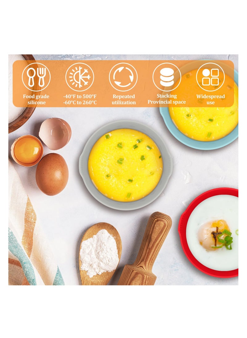 Silicone Air Fryer Egg Mold, Reusable Nonstick Egg Bites Pan Alternative, Egg Boiler Mold Cup, BPA Free, Dishwasher Safe Poached Egg Cups for Microwave Air Fryer Stovetop Egg Cooking (9Pcs)