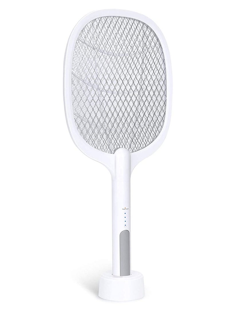 Rechargeable Electric Fly Swatter Mosquito Killer with LED Light to Zap in Dark